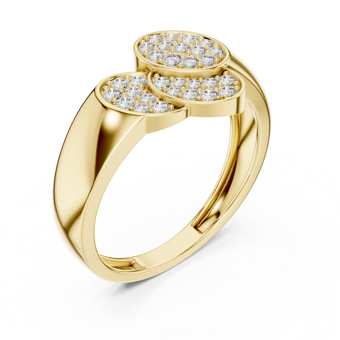 Triple Oval Lab Grown Diamond Ring in 14K White Gold