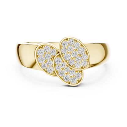 Triple Oval Lab Grown Diamond Ring in 14K White Gold