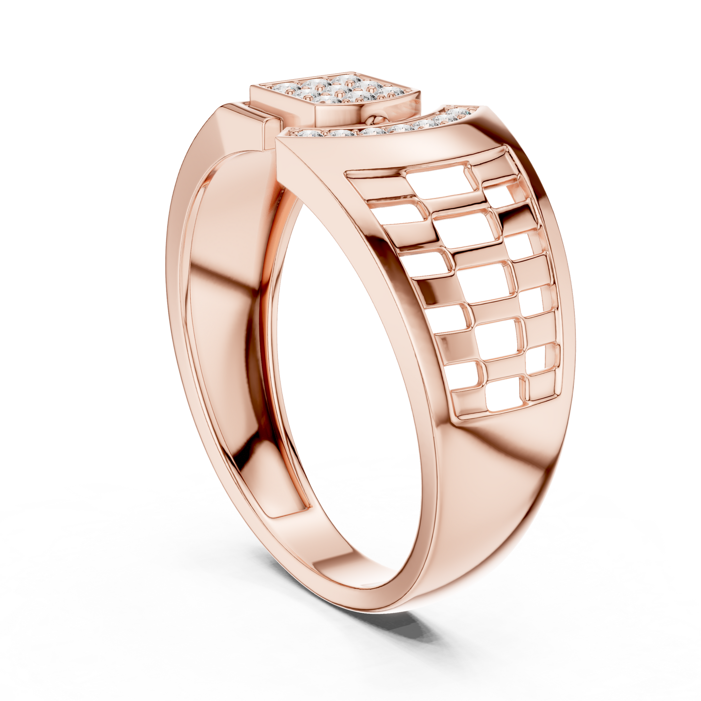 Round Cut Lab Grown Diamond Yellow Gold Engagement Ring