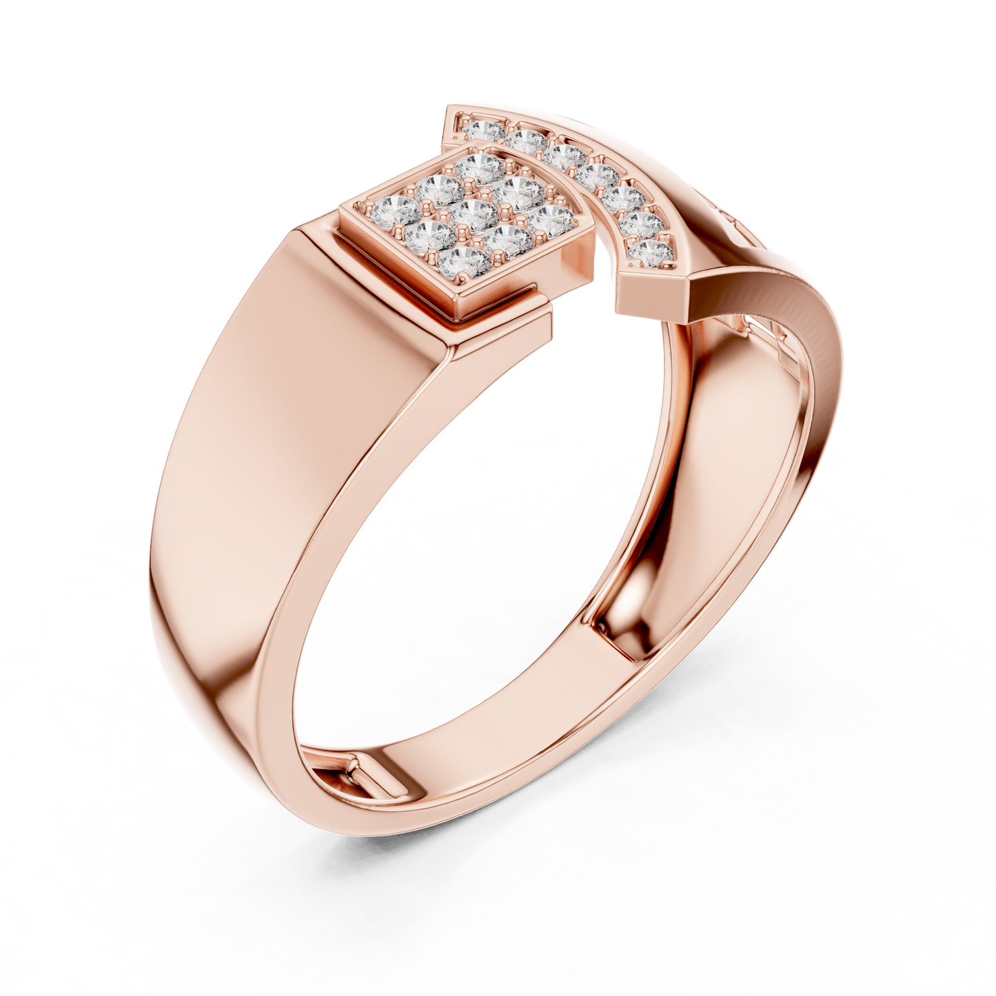 Round Cut Lab Grown Diamond Yellow Gold Engagement Ring