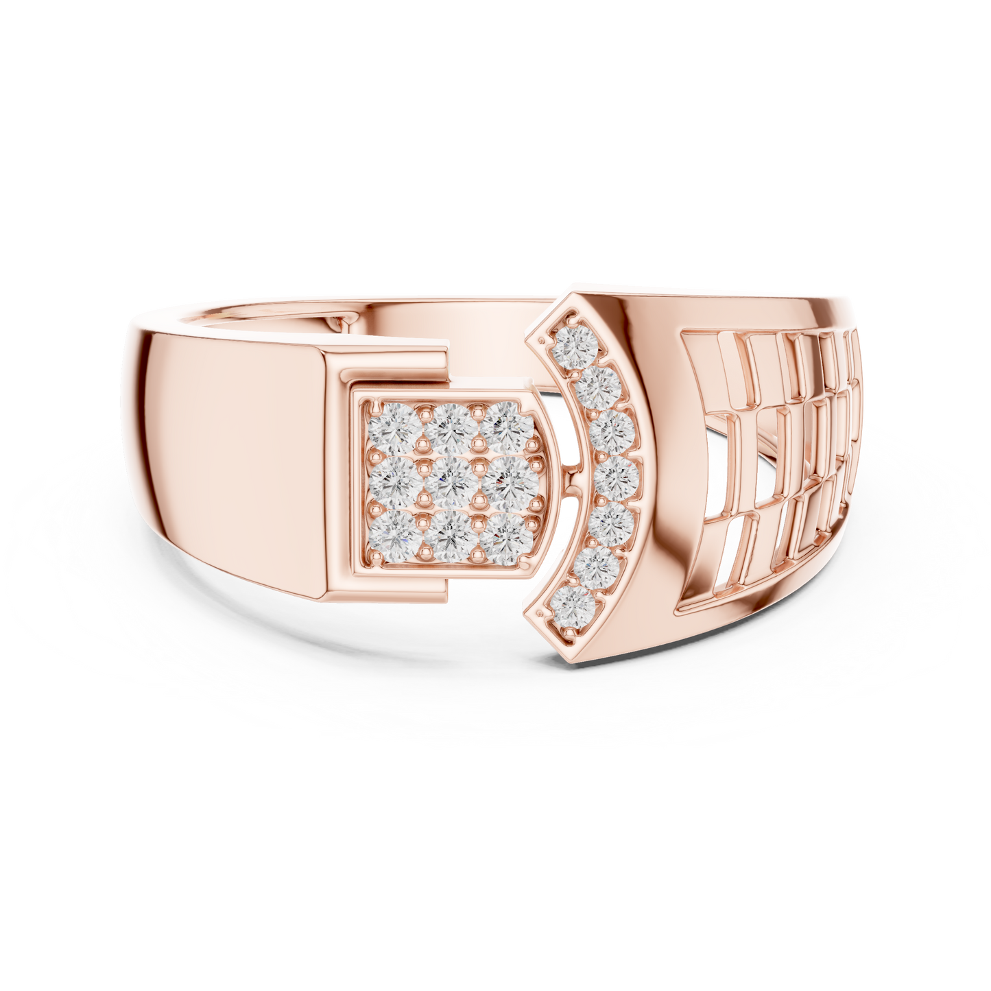 Round Cut Lab Grown Diamond Yellow Gold Engagement Ring