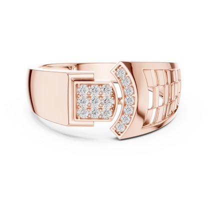 Round Cut Lab Grown Diamond Yellow Gold Engagement Ring