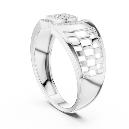Round Cut Lab Grown Diamond Yellow Gold Engagement Ring