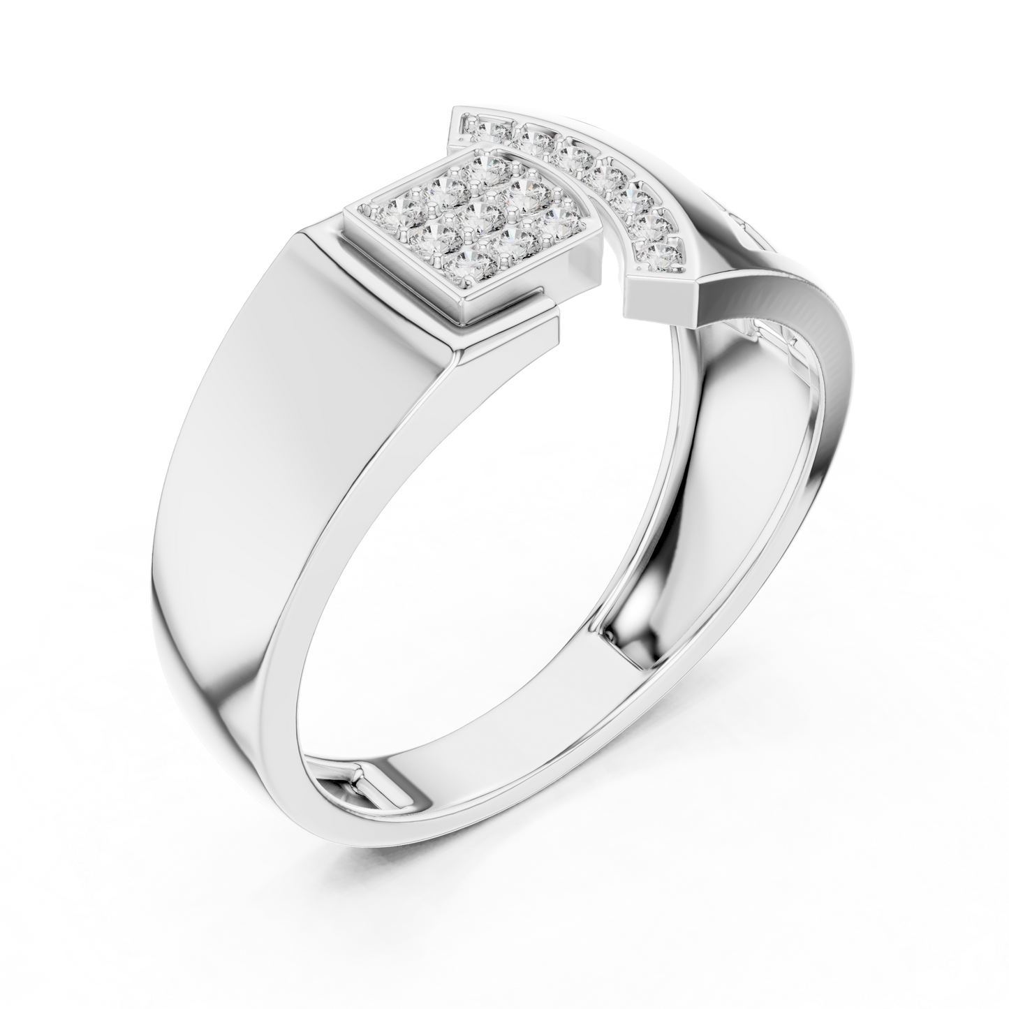 Round Cut Lab Grown Diamond Yellow Gold Engagement Ring