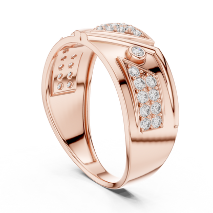 Inverted Triangle Cluster Round Lab Grown Diamond Ring