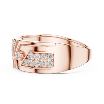 Inverted Triangle Cluster Round Lab Grown Diamond Ring