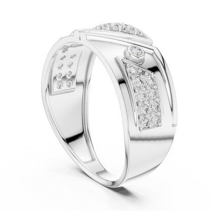 Inverted Triangle Cluster Round Lab Grown Diamond Ring