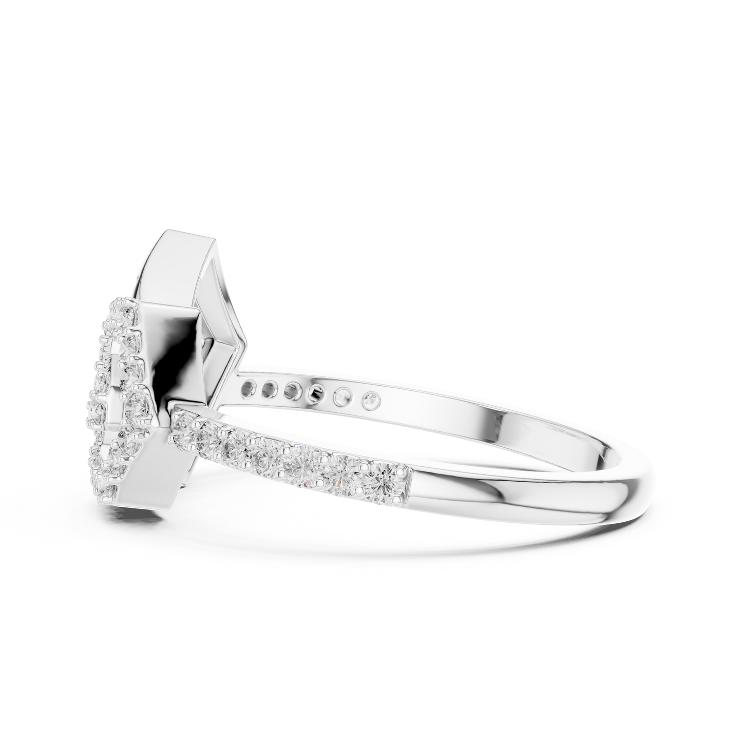 14K Yellow Gold Interlocking Pentagon Swirl Ring
