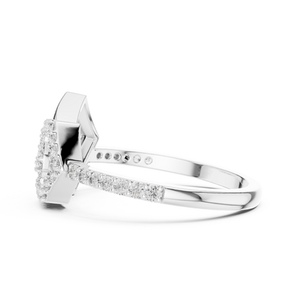 14K Yellow Gold Interlocking Pentagon Swirl Ring