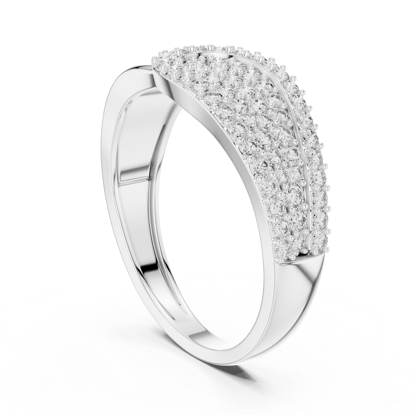 Round Cut Lab Grown Diamond Rose Gold Engagement Ring