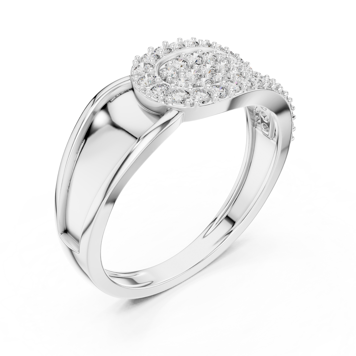 Round Cut Lab Grown Diamond Rose Gold Engagement Ring