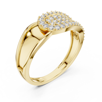 Round Cut Lab Grown Diamond Rose Gold Engagement Ring