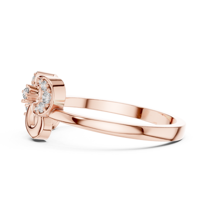 Round Cut Lab Created Diamond Eternal Heart Ring
