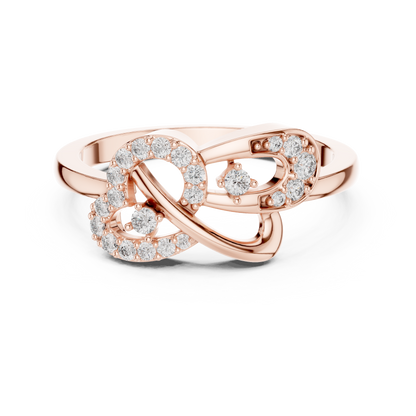 Round Cut Lab Created Diamond Eternal Heart Ring