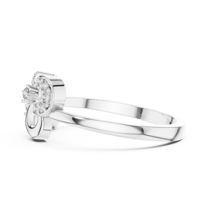 Round Cut Lab Created Diamond Eternal Heart Ring