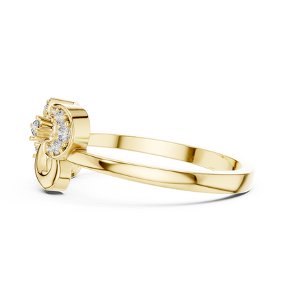 Round Cut Lab Created Diamond Eternal Heart Ring