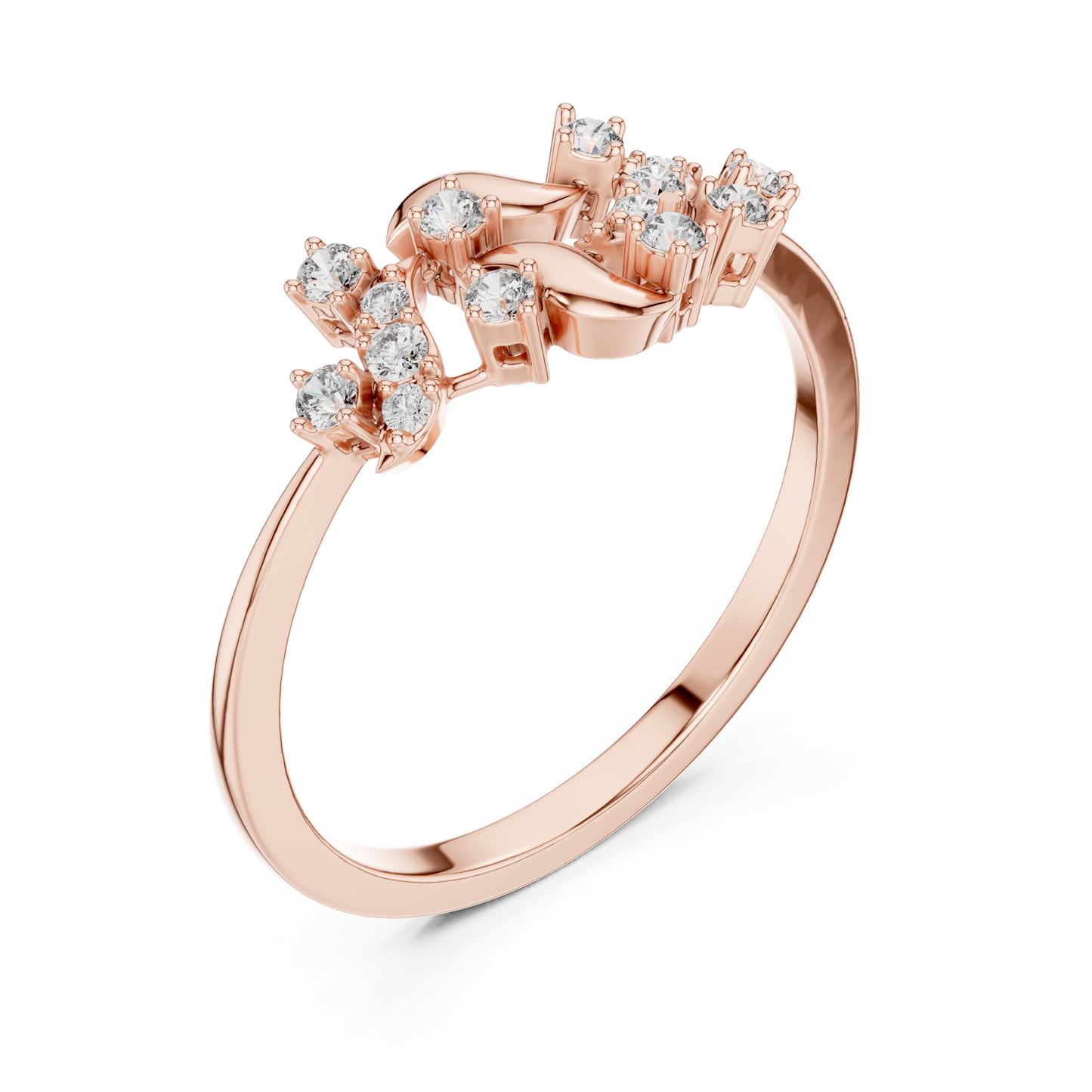 Unique Nature Inspired Lab Grown Diamond Ring