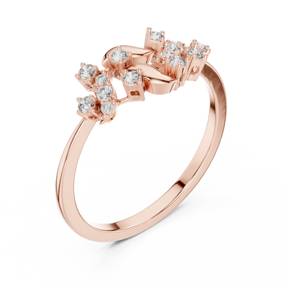 Unique Nature Inspired Lab Grown Diamond Ring