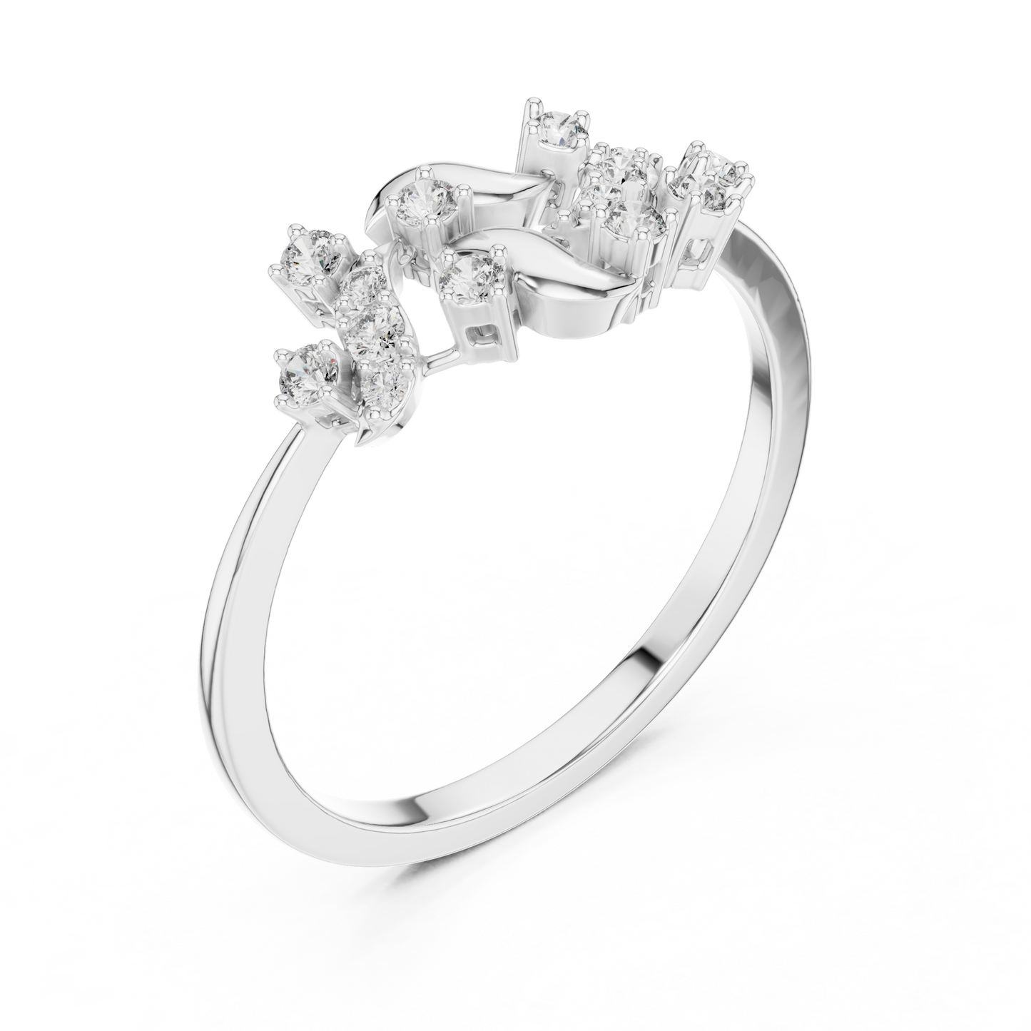 Unique Nature Inspired Lab Grown Diamond Ring