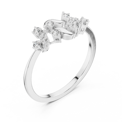 Unique Nature Inspired Lab Grown Diamond Ring