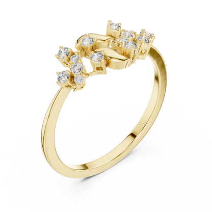 Unique Nature Inspired Lab Grown Diamond Ring