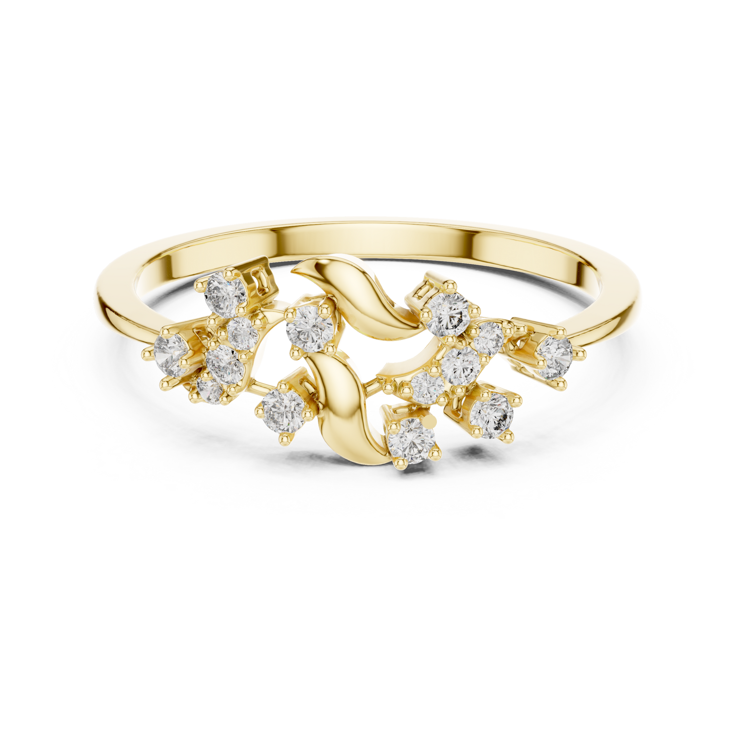 Unique Nature Inspired Lab Grown Diamond Ring