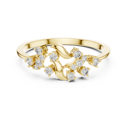 Unique Nature Inspired Lab Grown Diamond Ring