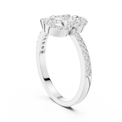 14K Rose Gold Lab Grown Diamond Organic Knot Ring