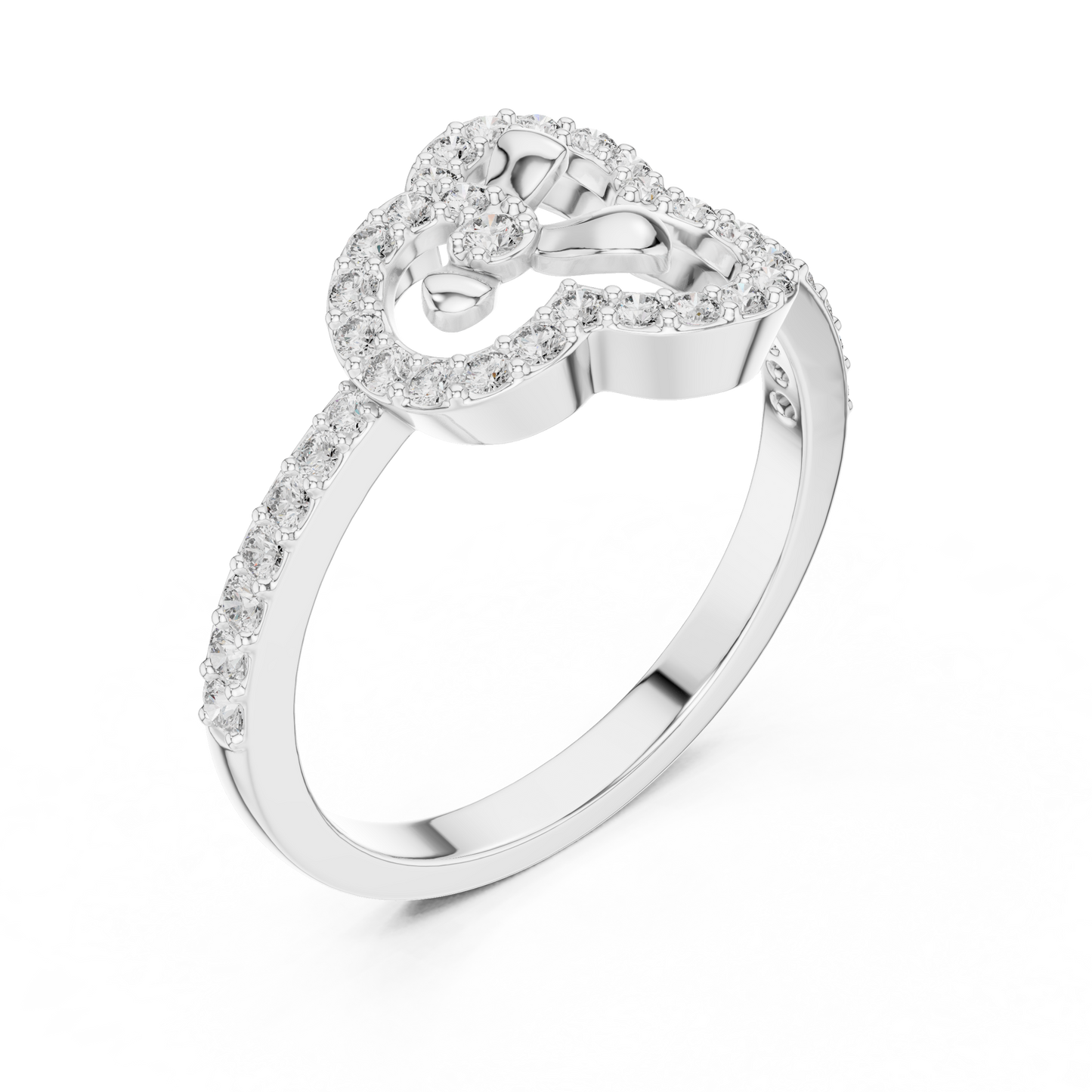 14K Rose Gold Lab Grown Diamond Organic Knot Ring