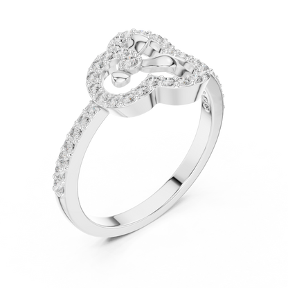 14K Rose Gold Lab Grown Diamond Organic Knot Ring