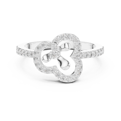 14K Rose Gold Lab Grown Diamond Organic Knot Ring
