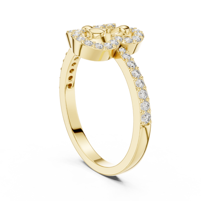14K Rose Gold Lab Grown Diamond Organic Knot Ring