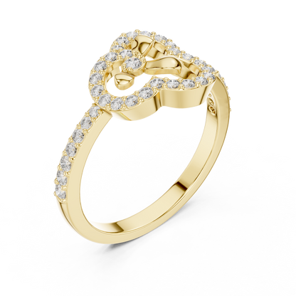 14K Rose Gold Lab Grown Diamond Organic Knot Ring