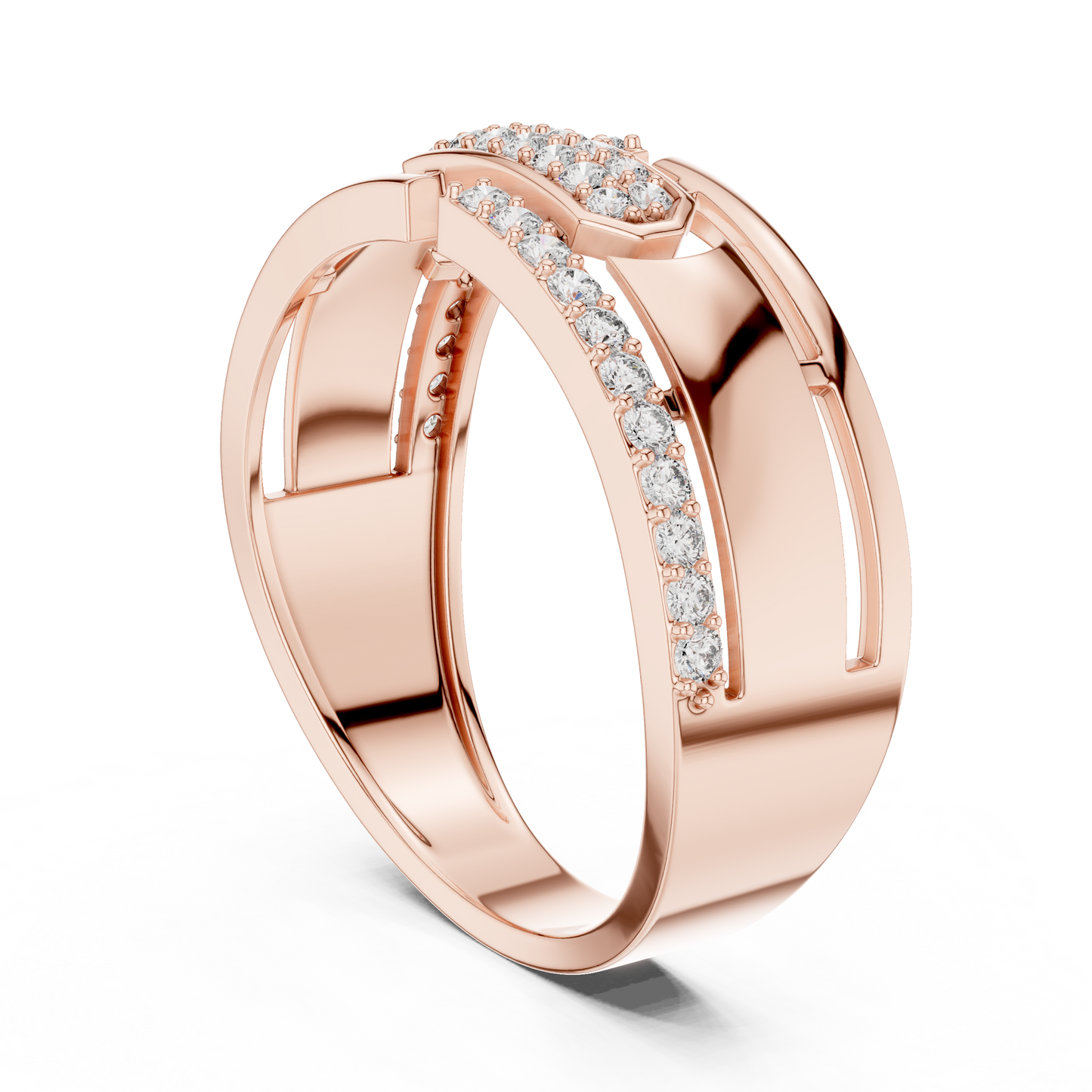 Round Cut Lab Grown Diamond White Gold Engagement Ring