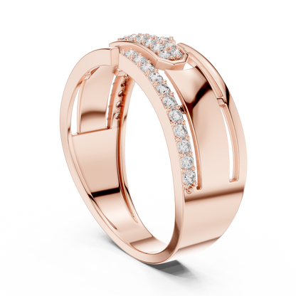 Round Cut Lab Grown Diamond White Gold Engagement Ring