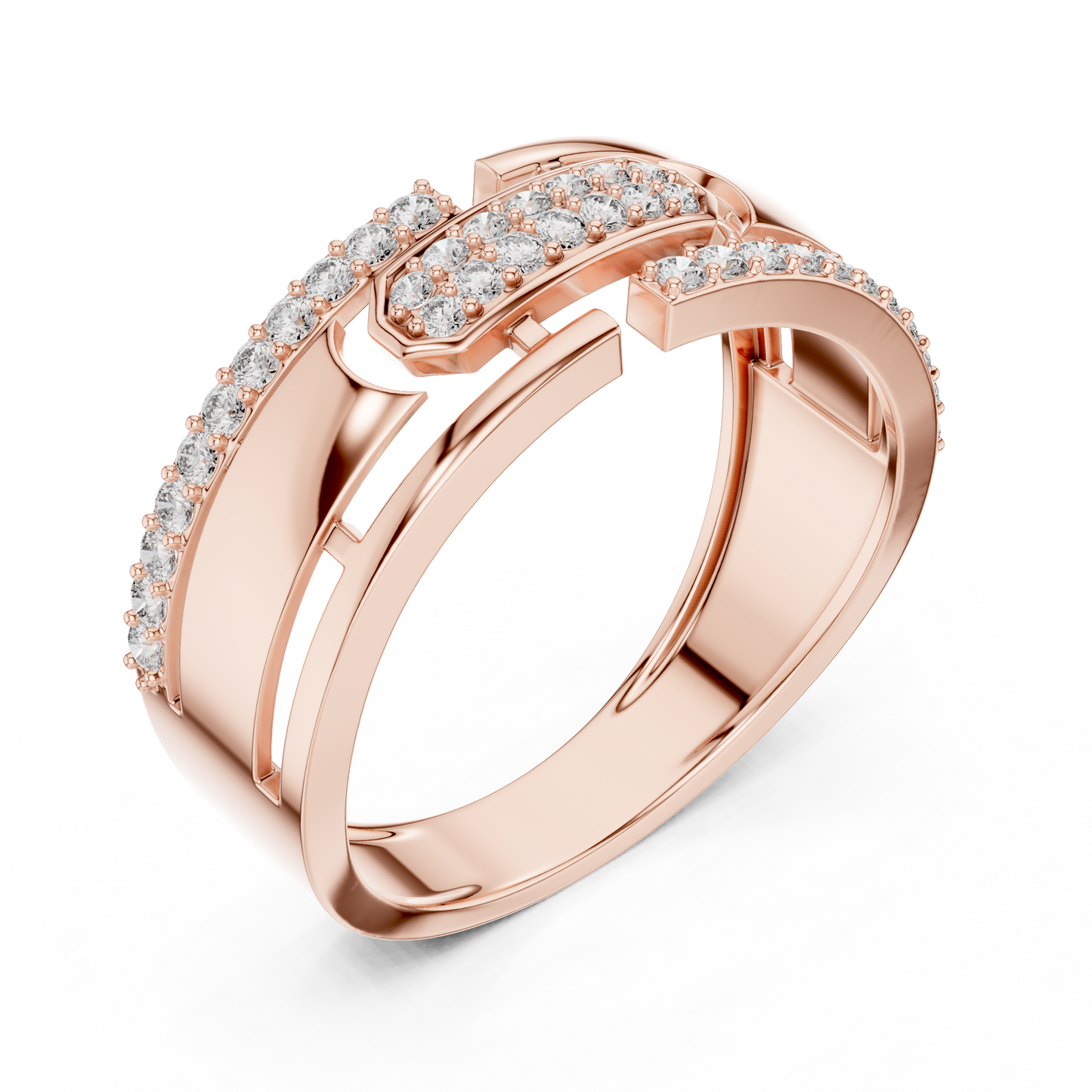 Round Cut Lab Grown Diamond White Gold Engagement Ring