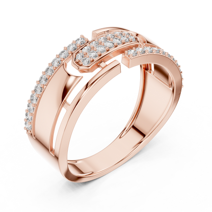Round Cut Lab Grown Diamond White Gold Engagement Ring