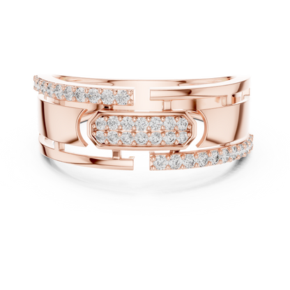 Round Cut Lab Grown Diamond White Gold Engagement Ring