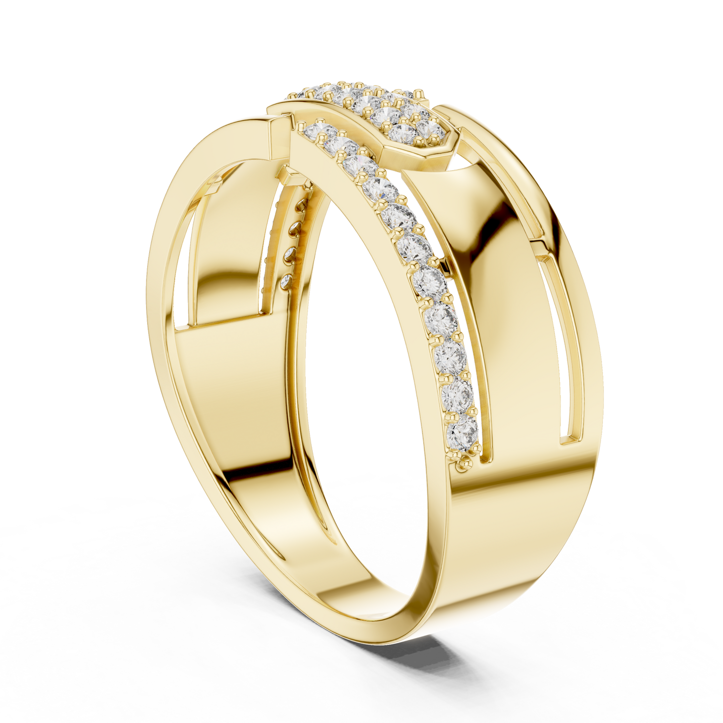Round Cut Lab Grown Diamond White Gold Engagement Ring