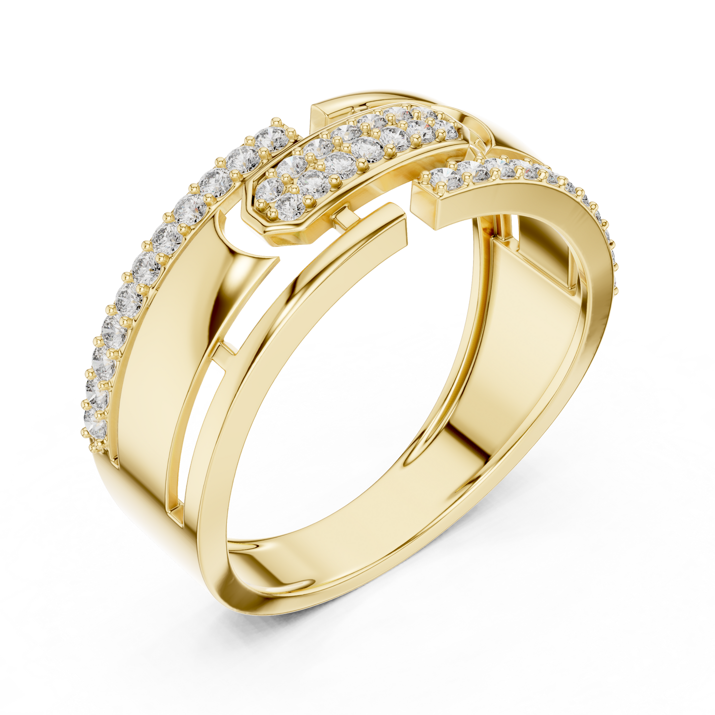 Round Cut Lab Grown Diamond White Gold Engagement Ring