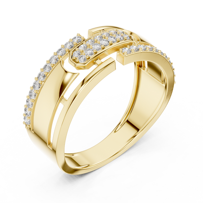 Round Cut Lab Grown Diamond White Gold Engagement Ring