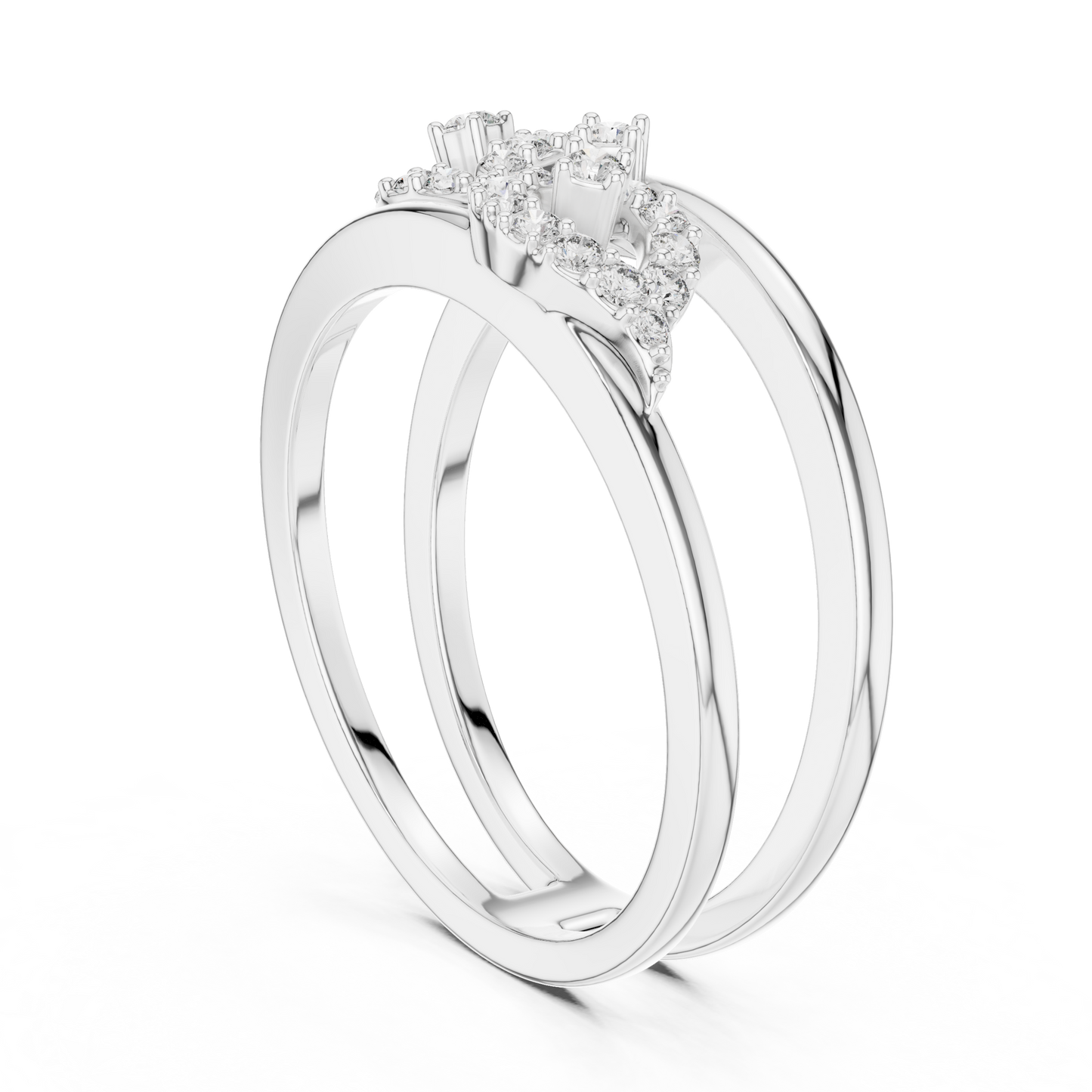 Rose Gold Lab Diamond Open Band Infinity Ring