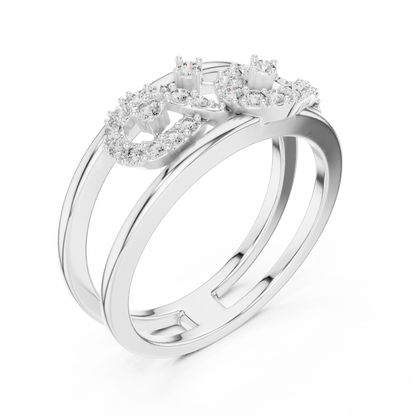 Rose Gold Lab Diamond Open Band Infinity Ring
