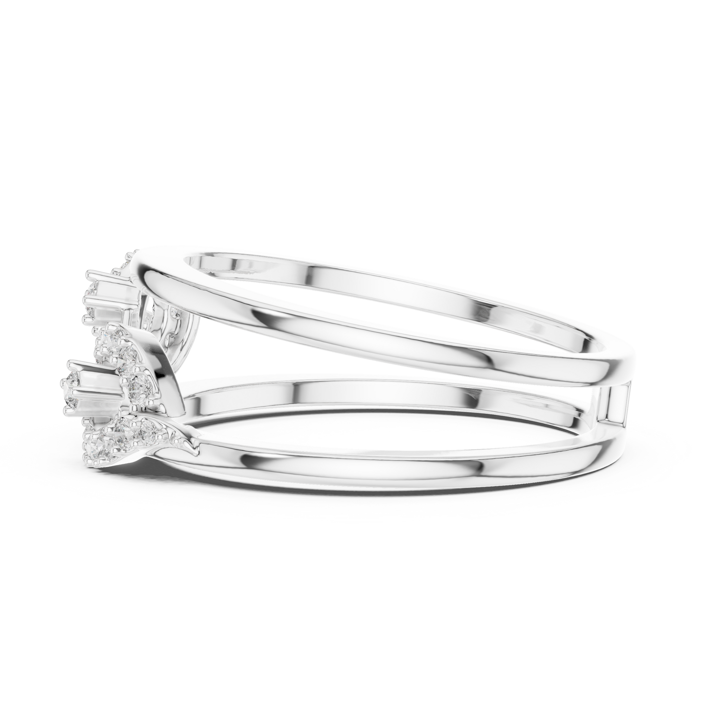Rose Gold Lab Diamond Open Band Infinity Ring