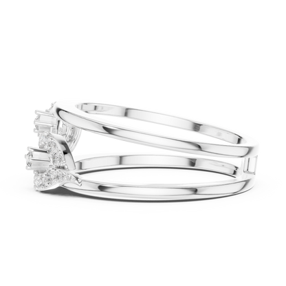 Rose Gold Lab Diamond Open Band Infinity Ring