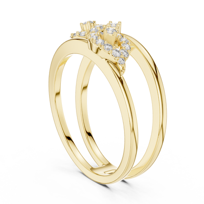 Rose Gold Lab Diamond Open Band Infinity Ring