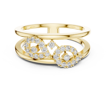 Rose Gold Lab Diamond Open Band Infinity Ring