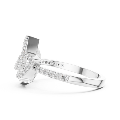 Vintage Inspired Art Deco Lab Grown Diamond Ring