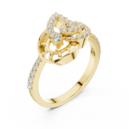 Vintage Inspired Art Deco Lab Grown Diamond Ring