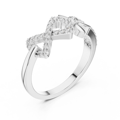 Infinity Flower Lab Grown Diamond Ring in 14K Rose Gold